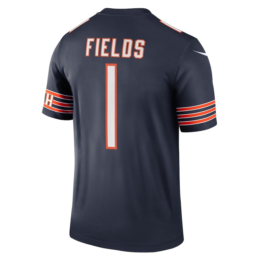 Men's Chicago Bears Justin Fields Nike Navy Legend Jersey - Ujersey