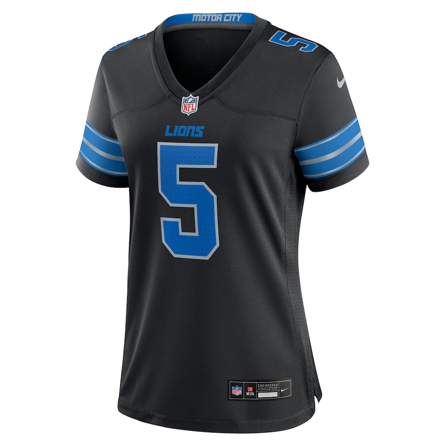 Women's Detroit Lions David Montgomery Nike Black 2nd Alternate Game Jersey - Ujersey