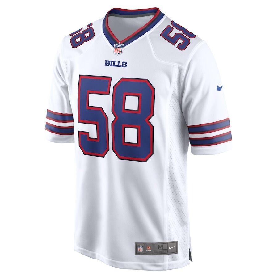 Men's Buffalo Bills Matt Milano Nike White Away Game Player Jersey - Ujersey