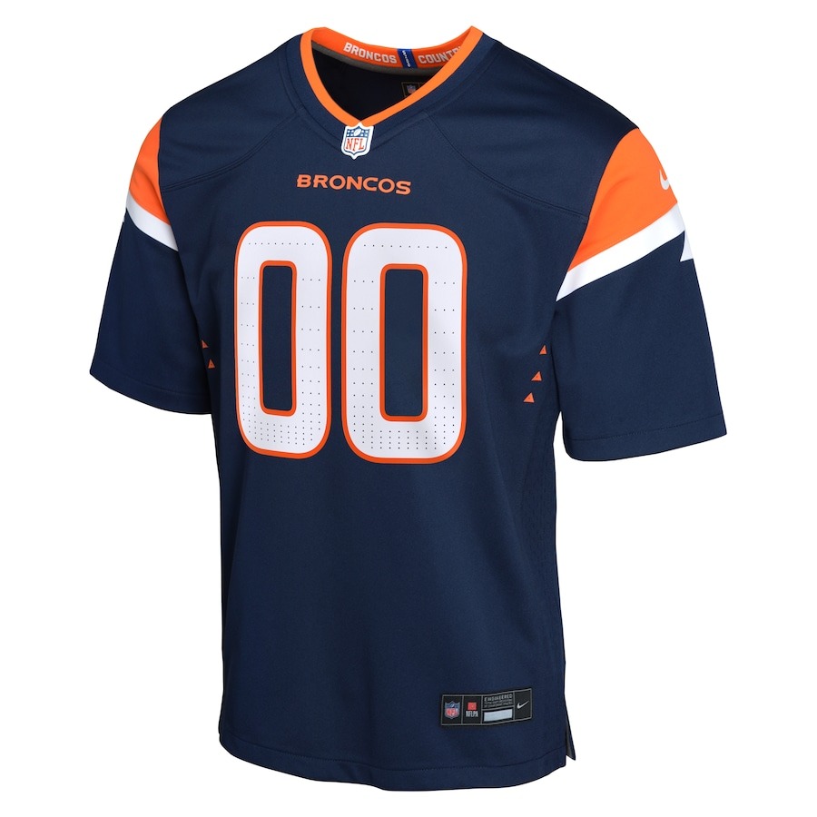 Youth Denver Broncos  Nike Navy Alternate Custom Game Jersey - Ujersey