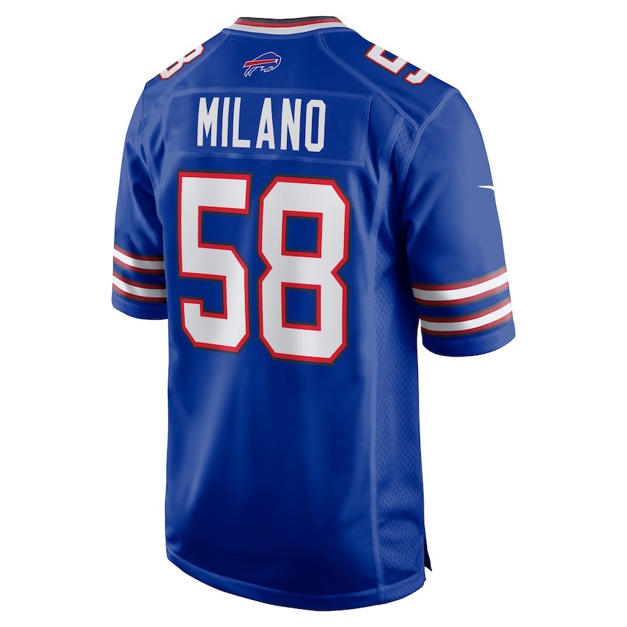 Men's Buffalo Bills Matt Milano Nike Royal Game Player Jersey - Ujersey