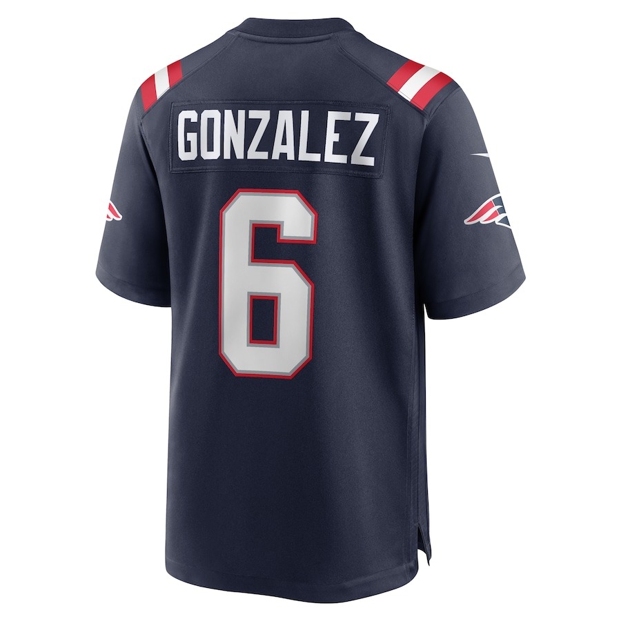 Men's New England Patriots Christian Gonzalez Nike  Navy Team Game Jersey - Ujersey
