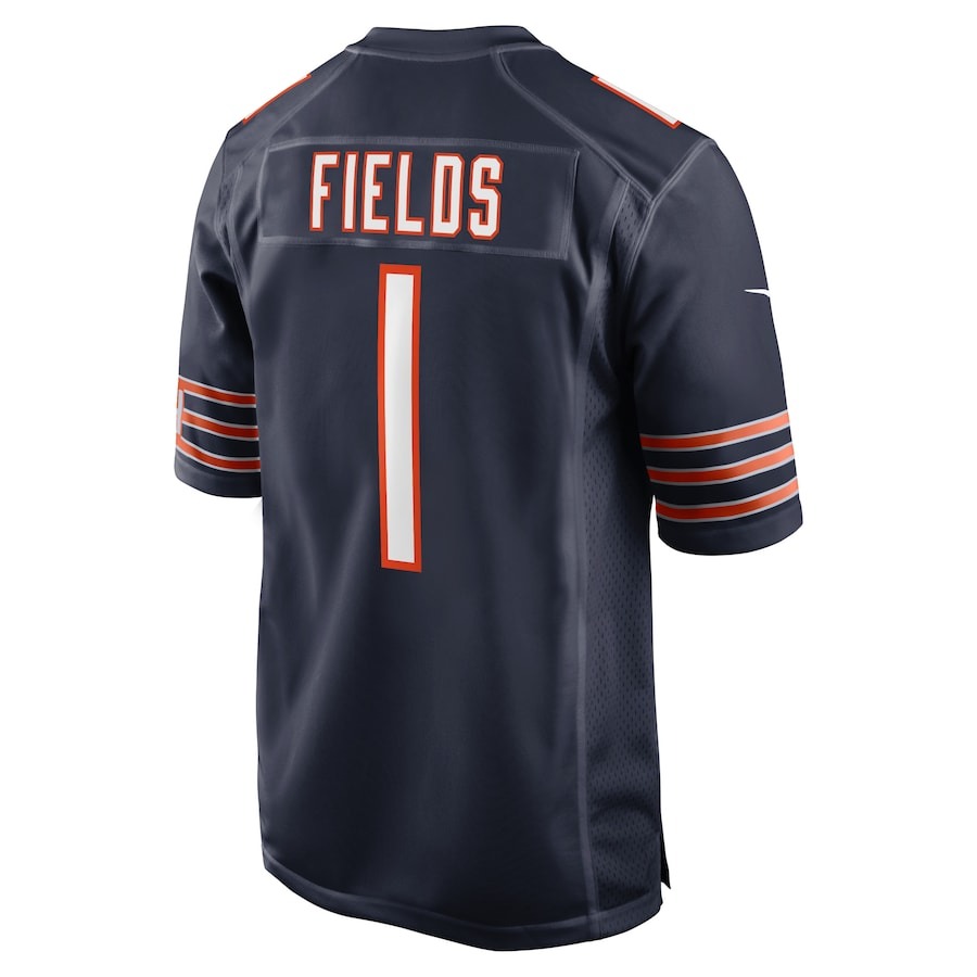 Men's Chicago Bears Justin Fields Nike Navy Player Game Jersey - Ujersey