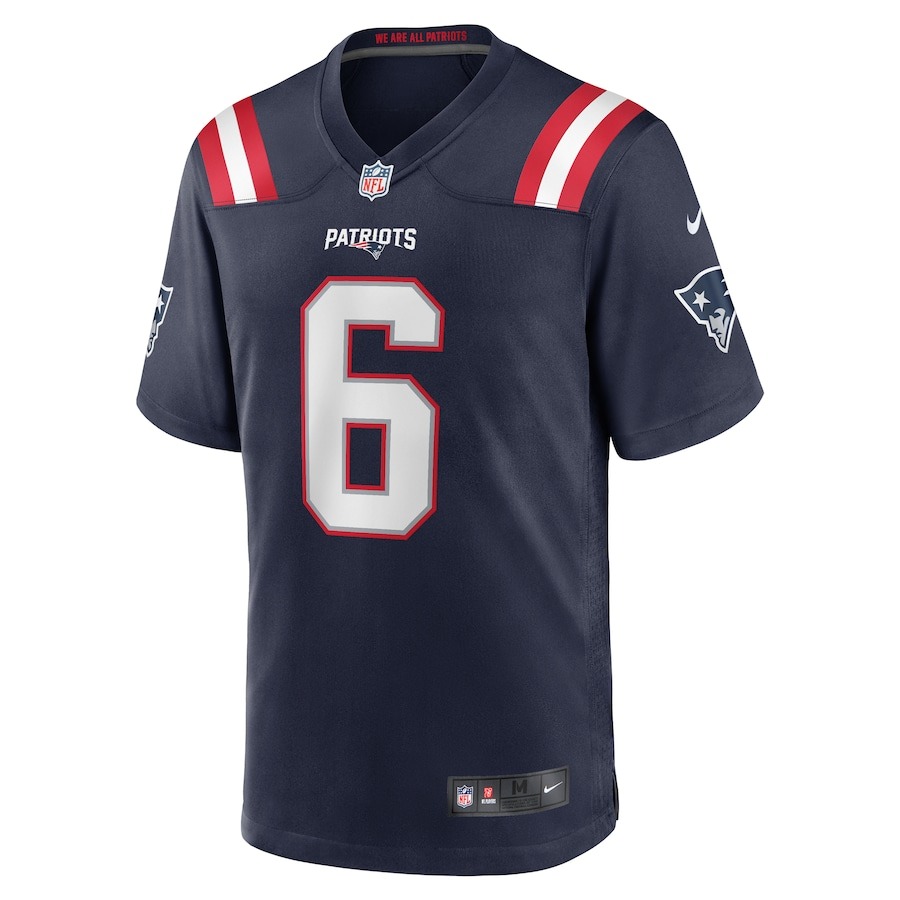 Men's New England Patriots Christian Gonzalez Nike  Navy Team Game Jersey - Ujersey