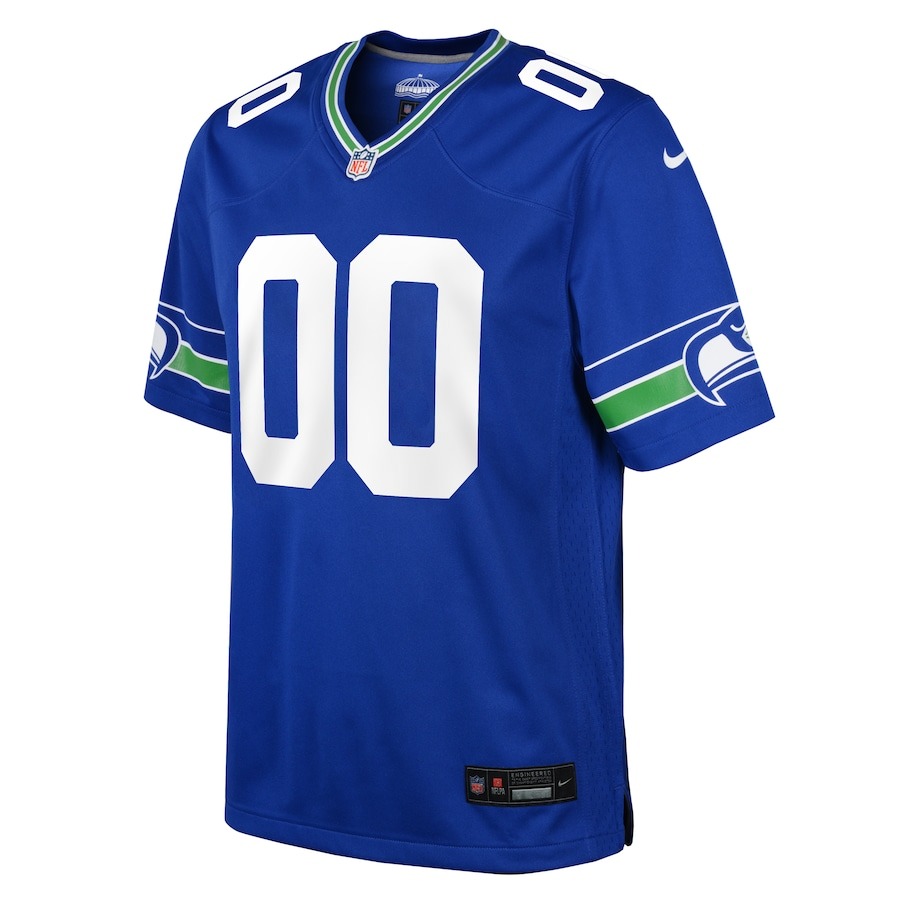 Youth Seattle Seahawks Nike Royal Throwback Custom Jersey - Ujersey
