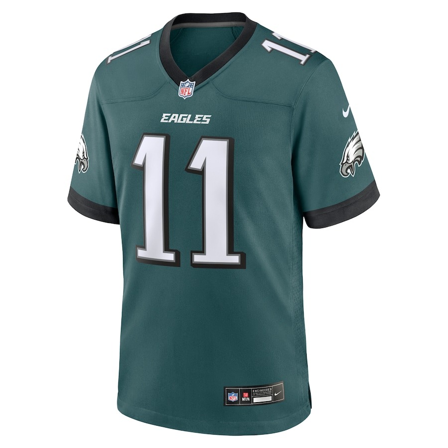 Men's Philadelphia Eagles A.J. Brown Nike Midnight Green Team Game Jersey - Ujersey