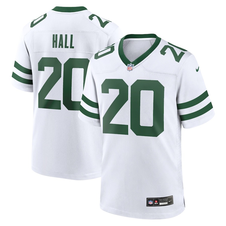 Men's New York Jets Breece Hall Nike Legacy White Game Jersey - Ujersey