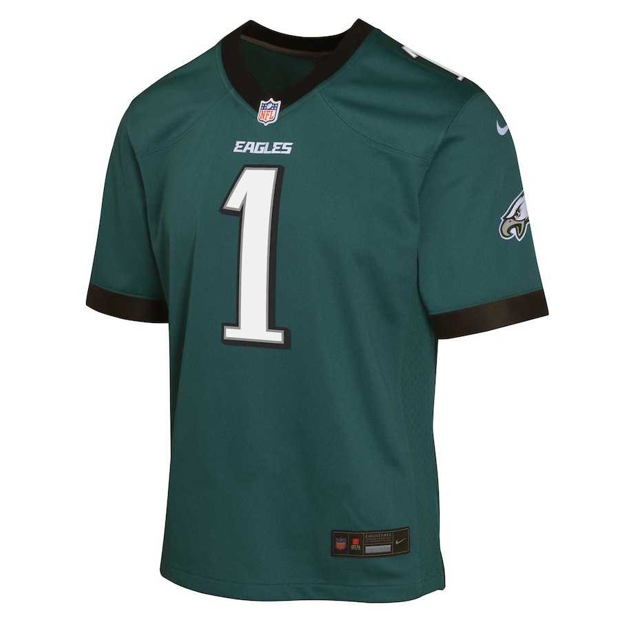 Youth Philadelphia Eagles Jalen Hurts Nike Midnight Green Game Jersey - Ujersey