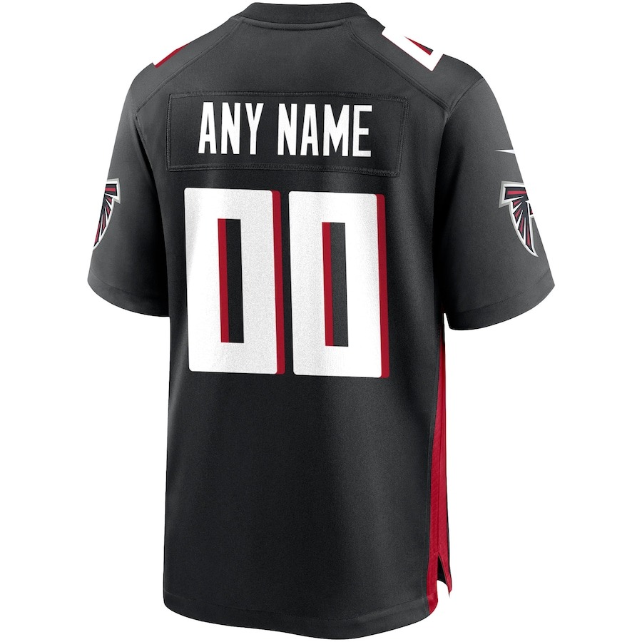 Men's Atlanta Falcons Nike Black Custom Game Jersey - Ujersey