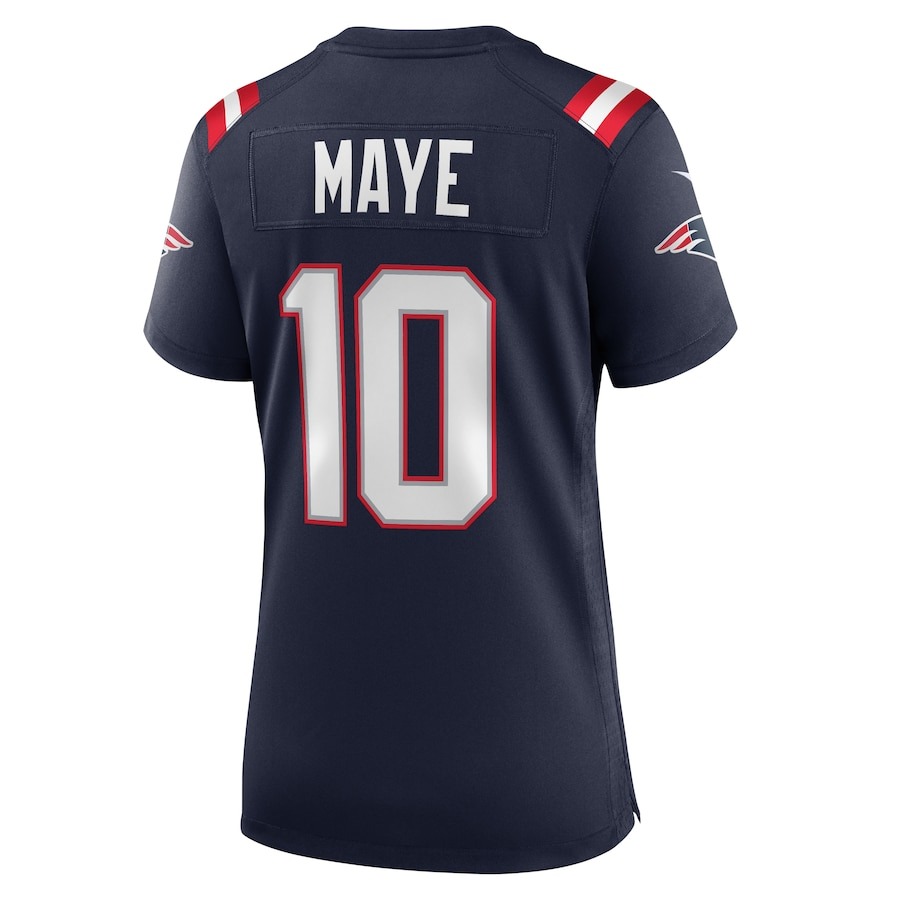 Women's New England Patriots Drake Maye Nike Navy 2024 NFL Draft First Round Pick Player Game Jersey - Ujersey