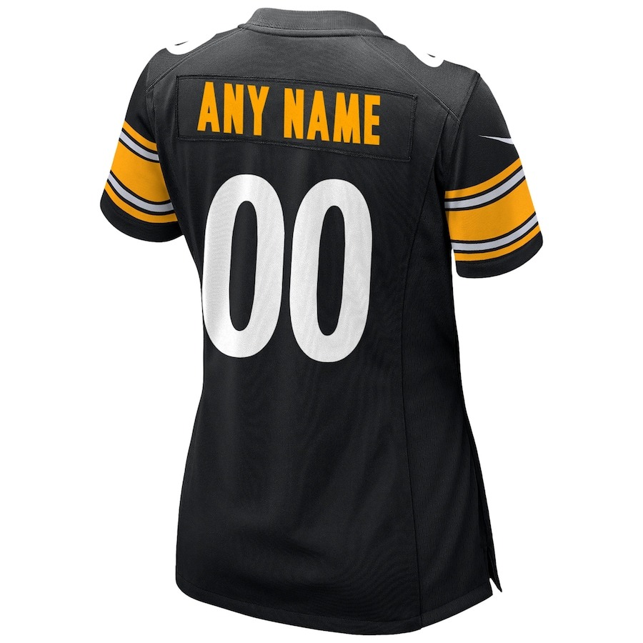 Women's Nike Black Pittsburgh Steelers Custom Game Jersey - Ujersey