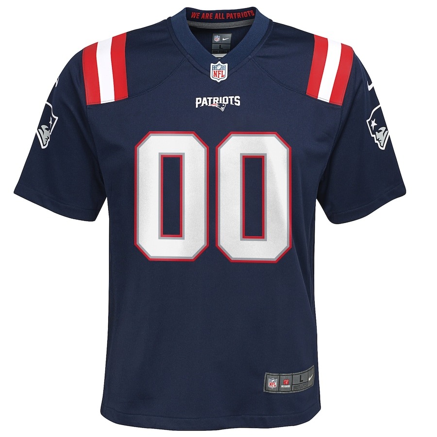 Youth New England Patriots Nike Navy Custom Game Jersey - Ujersey