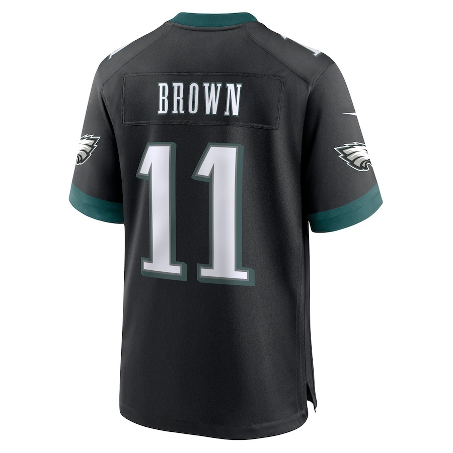Men's Philadelphia Eagles A.J. Brown Nike Black Alternate Game Jersey - Ujersey