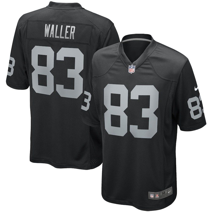 Men's Las Vegas Raiders Darren Waller Nike Black Game Player Jersey - Ujersey