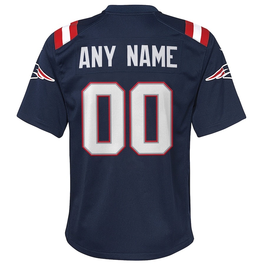 Youth New England Patriots Nike Navy Custom Game Jersey - Ujersey