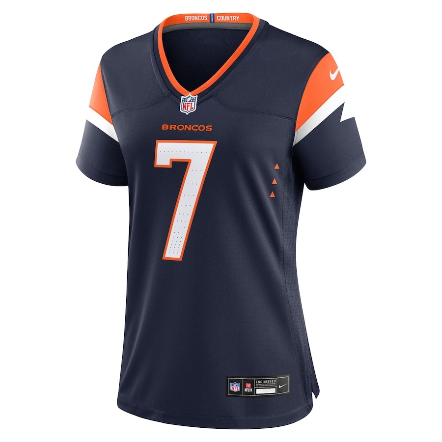 Women's Denver Broncos John Elway Nike Navy Retired Player Alternate Game Jersey - Ujersey