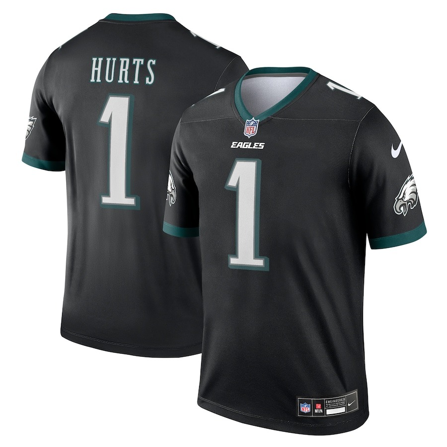 Men's Philadelphia Eagles Jalen Hurts Nike Black Legend Jersey - Ujersey