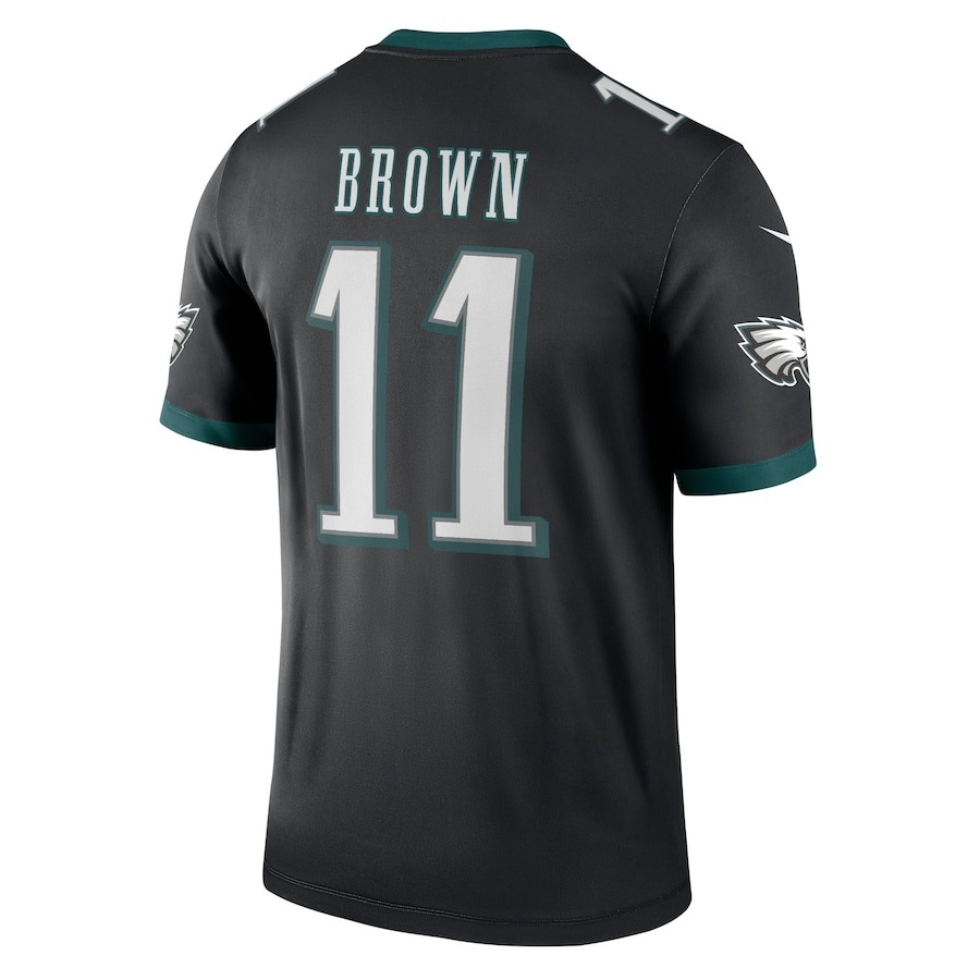 Men's Philadelphia Eagles A.J. Brown Nike Black Legend Jersey - Ujersey