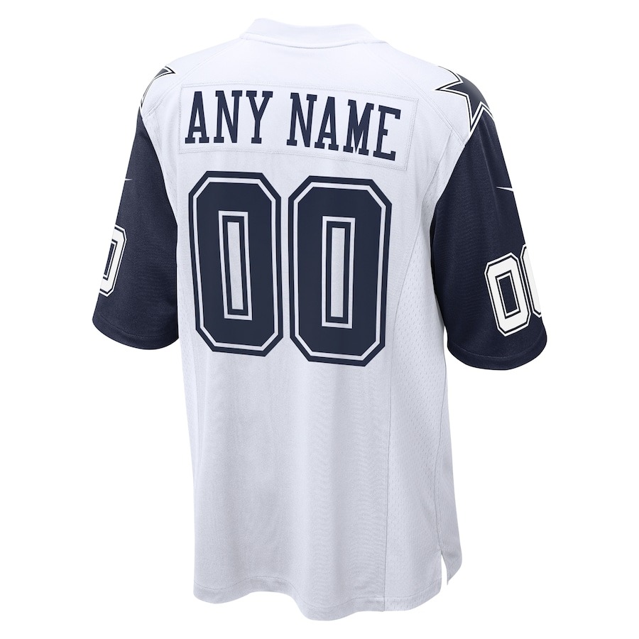 Men's Dallas Cowboys  Nike White Alternate Custom Game Jersey - Ujersey