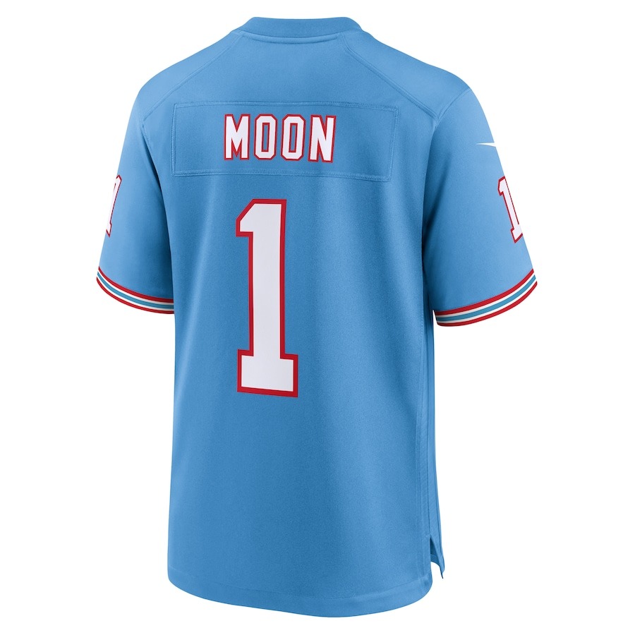 Men's Tennessee Titans Warren Moon Nike Light Blue Oilers Throwback Retired Player Game Jersey - Ujersey