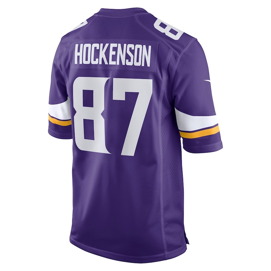 Men's Minnesota Vikings T.J. Hockenson Nike Purple Game Player Jersey - Ujersey