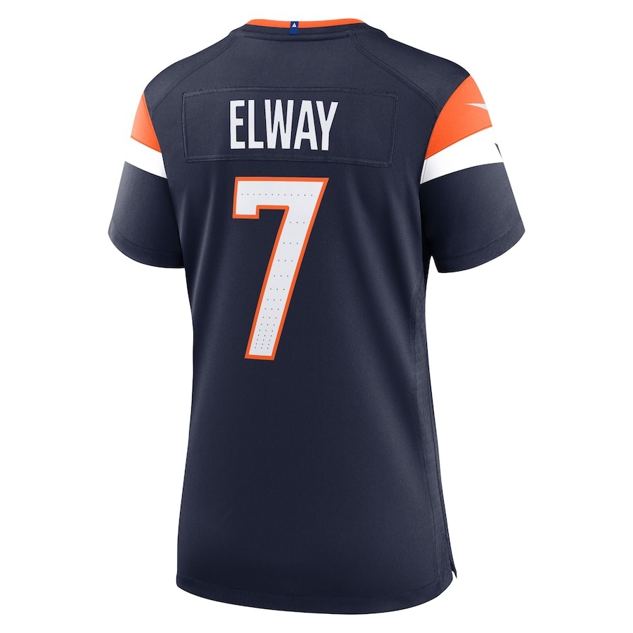 Women's Denver Broncos John Elway Nike Navy Retired Player Alternate Game Jersey - Ujersey