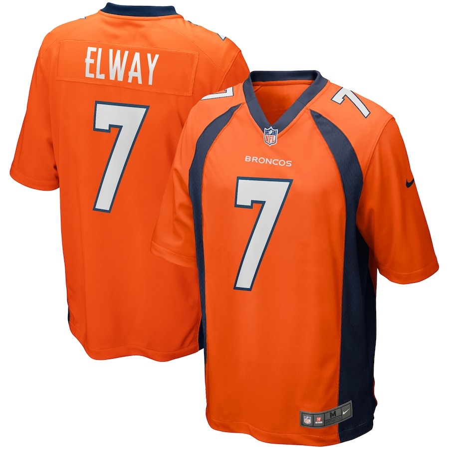Men's Denver Broncos John Elway Nike Orange Game Retired Player Jersey - Ujersey
