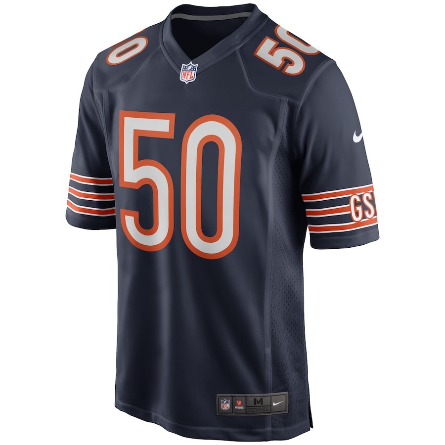 Men's Chicago Bears Mike Singletary Nike Navy Game Retired Player Jersey - Ujersey