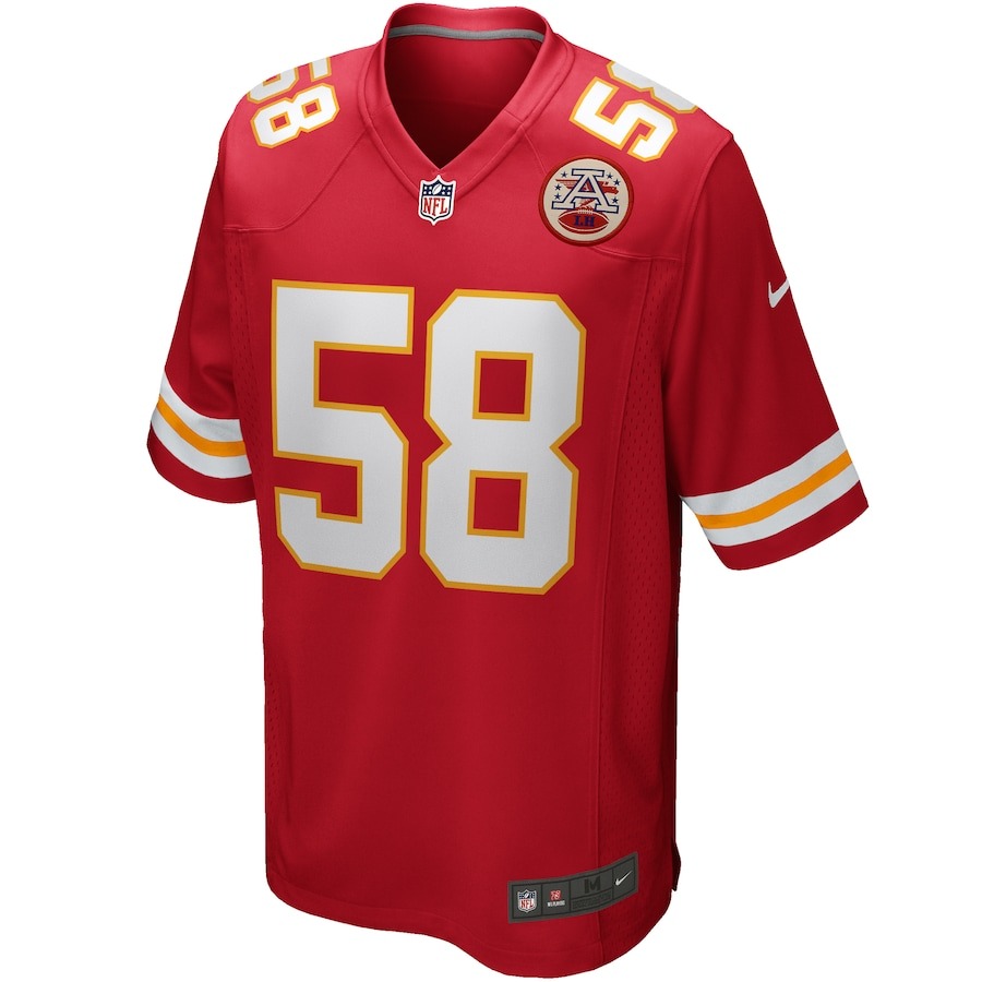 Men's Kansas City Chiefs Derrick Thomas Nike Red Game Retired Player Jersey - Ujersey