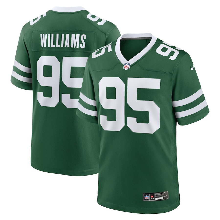 Men's New York Jets Quinnen Williams Nike Legacy Green Game Jersey - Ujersey