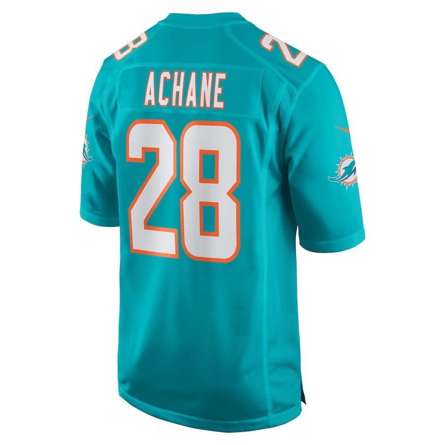 Men's Miami Dolphins Devon Achane Nike Aqua Player Game Jersey - Ujersey