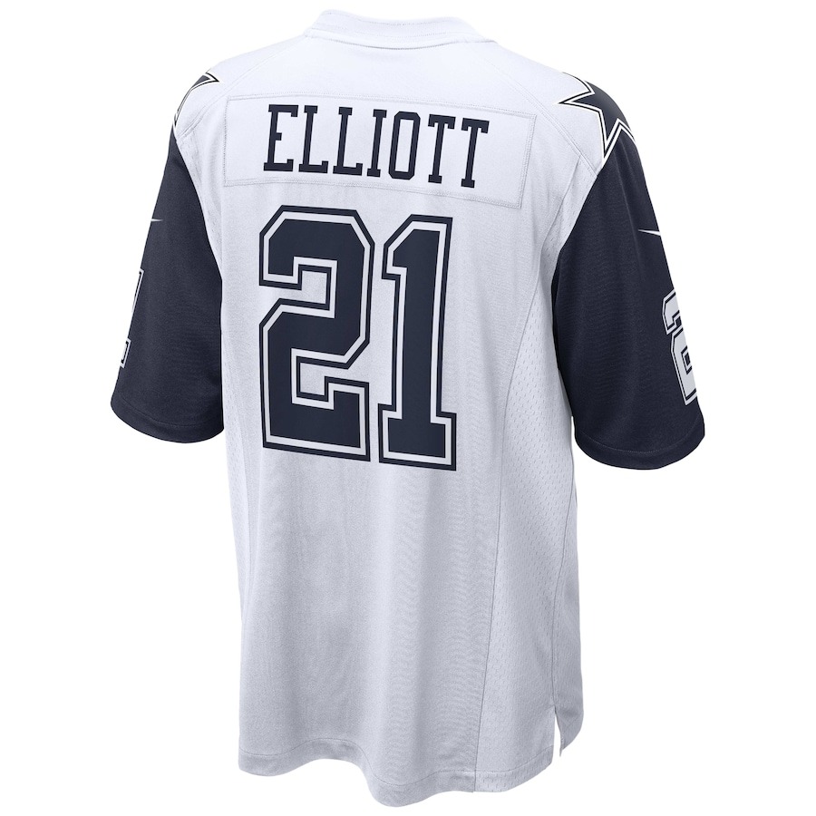 Men's Dallas Cowboys Ezekiel Elliott Nike White Alternate Game Jersey - Ujersey