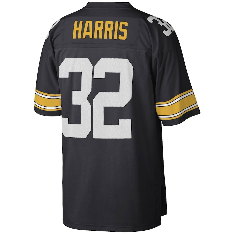 Men's Pittsburgh Steelers Franco Harris Mitchell & Ness Black Legacy Replica Jersey - Ujersey