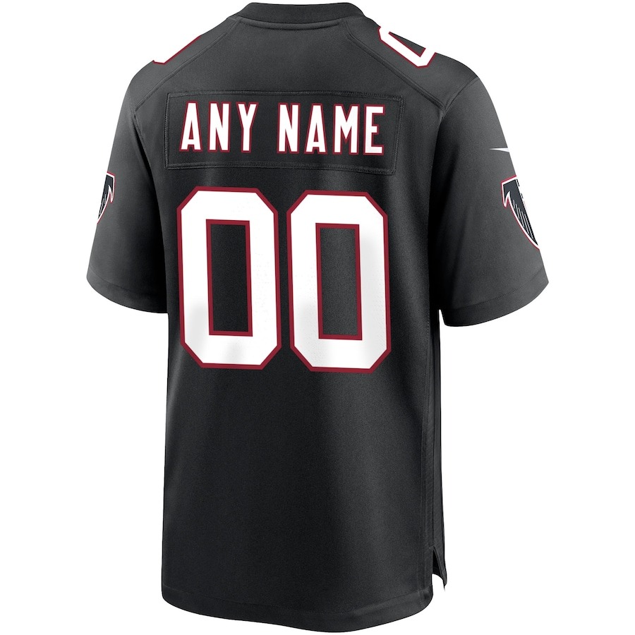 Men's Atlanta Falcons Nike Black Throwback Custom Game Jersey - Ujersey