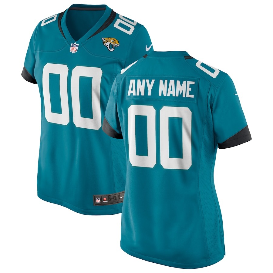 Women's Nike Teal Jacksonville Jaguars Alternate Custom Jersey - Ujersey