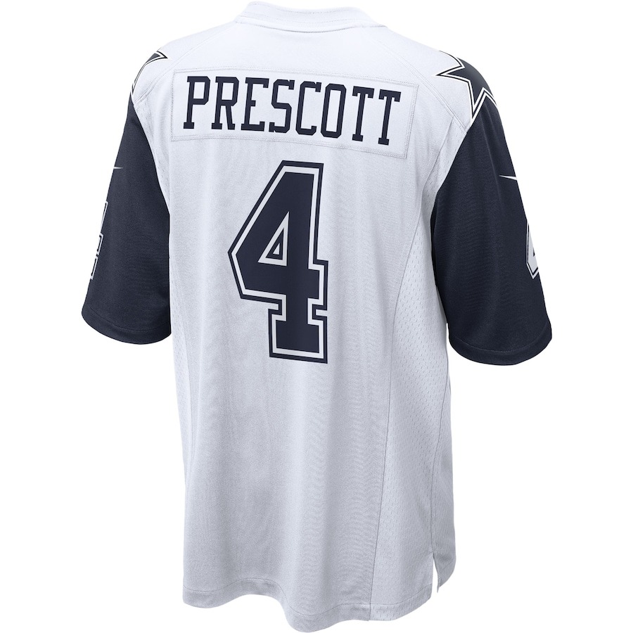 Men's Dallas Cowboys Dak Prescott Nike White Alternate Game Jersey - Ujersey