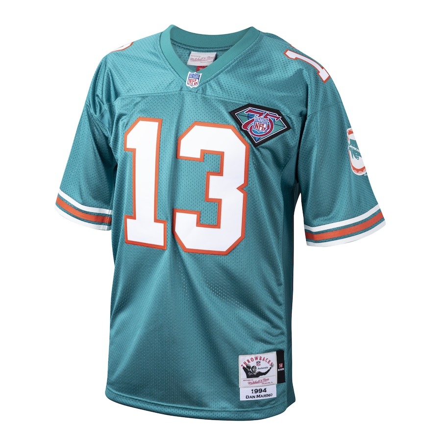 Men's Miami Dolphins 1994 Dan Marino Mitchell & Ness Aqua Authentic Throwback Retired Player Jersey - Ujersey