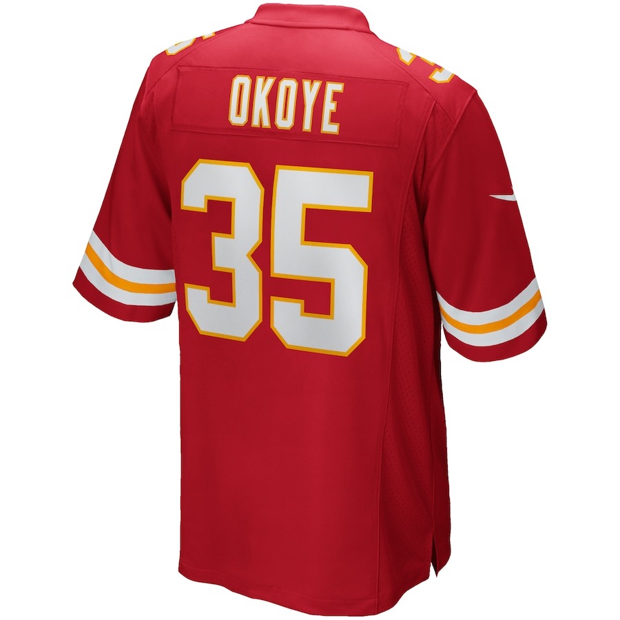 Men's Kansas City Chiefs Christian Okoye Nike Red Game Retired Player Jersey - Ujersey
