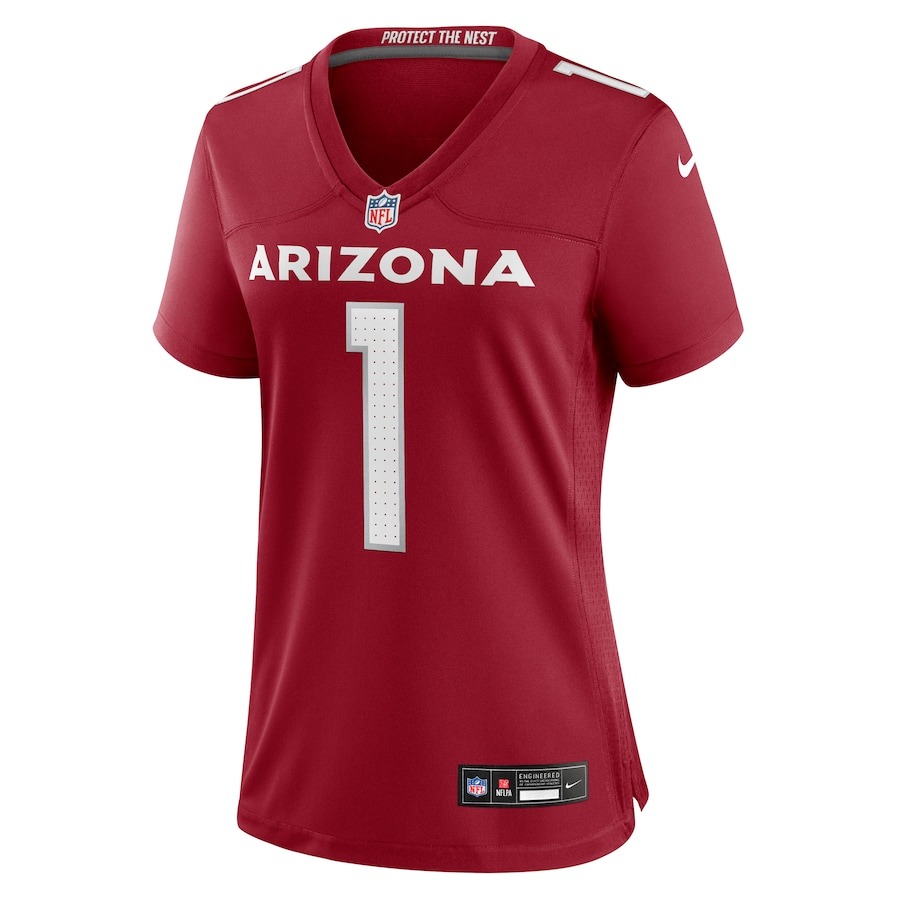 Women's Arizona Cardinals Number 1 Mom Nike Cardinal Game Jersey - Ujersey