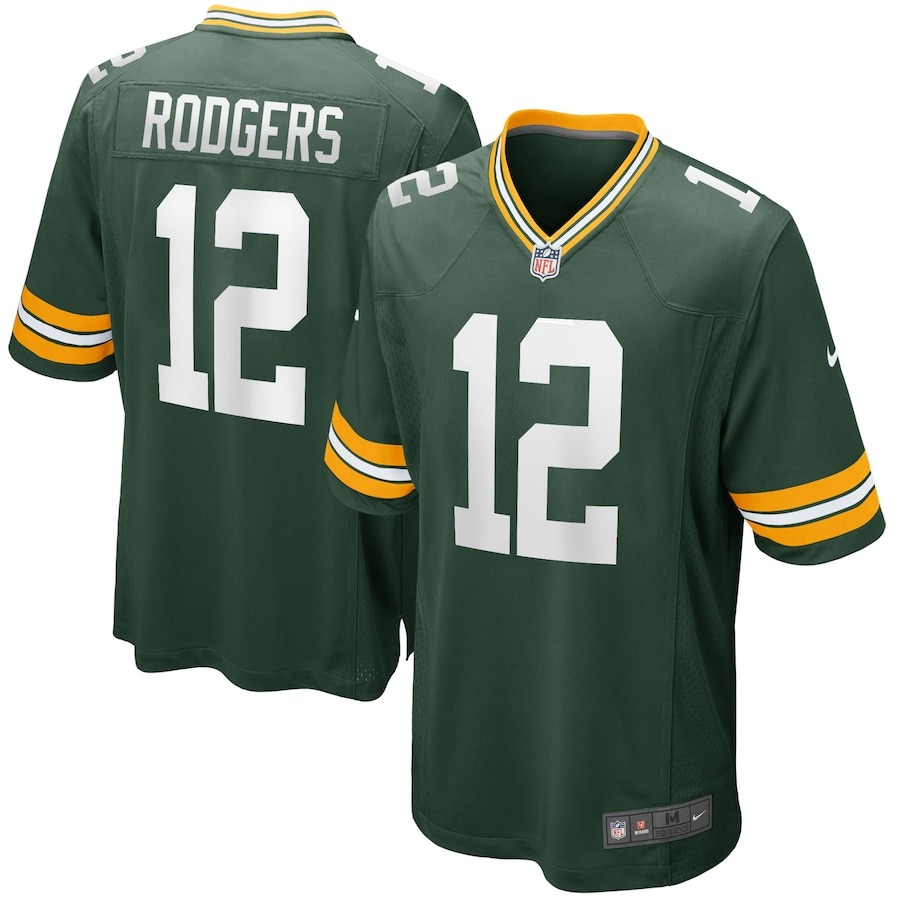 Men's Green Bay Packers Aaron Rodgers Nike Green Game Player Jersey - Ujersey