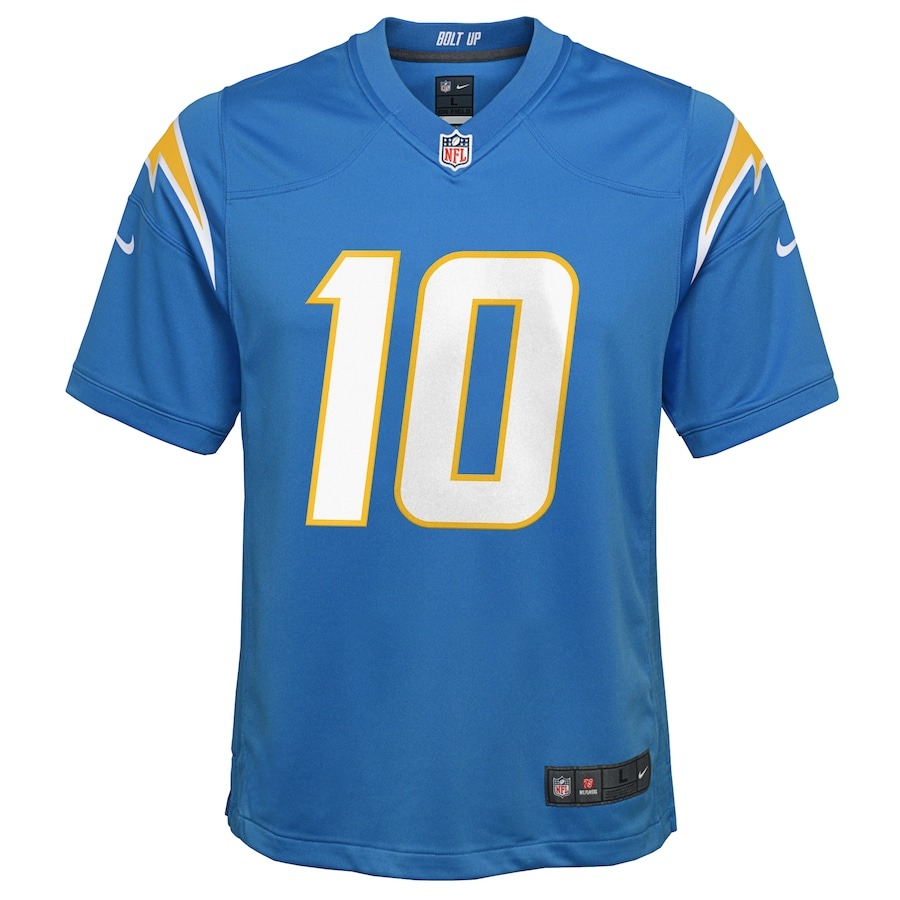 Youth Los Angeles Chargers Justin Herbert Nike Powder Blue Game Jersey - Ujersey
