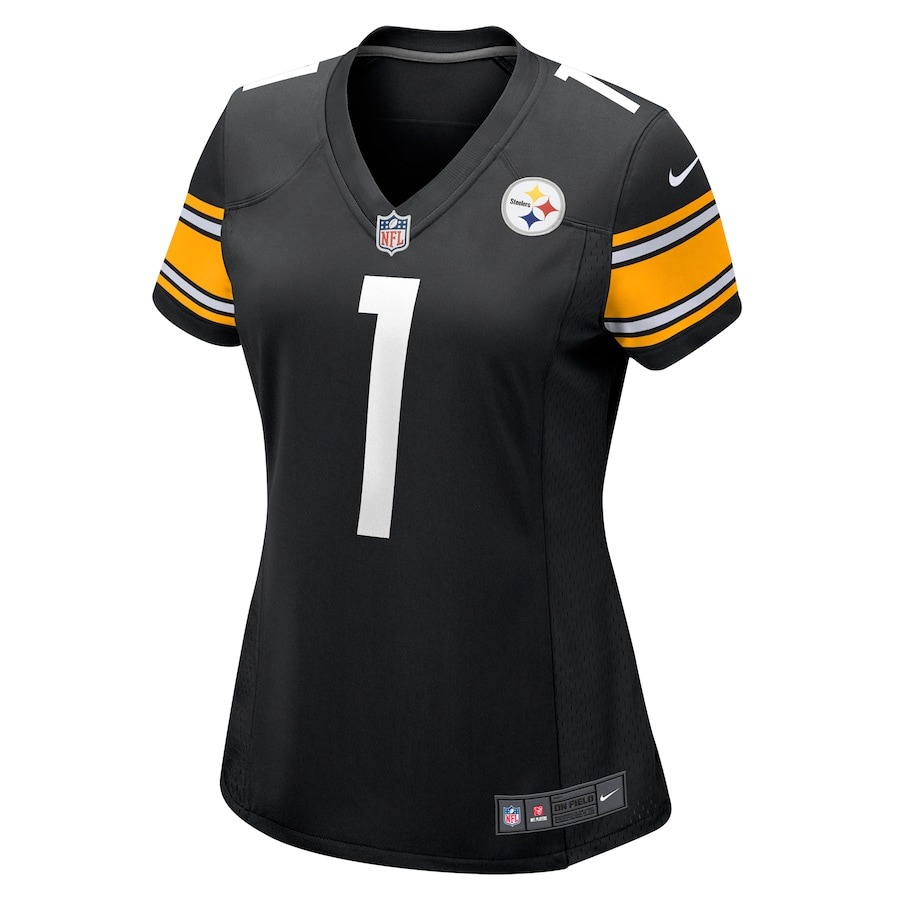 Women's Pittsburgh Steelers Number 1 Mom Nike Black Game Jersey - Ujersey