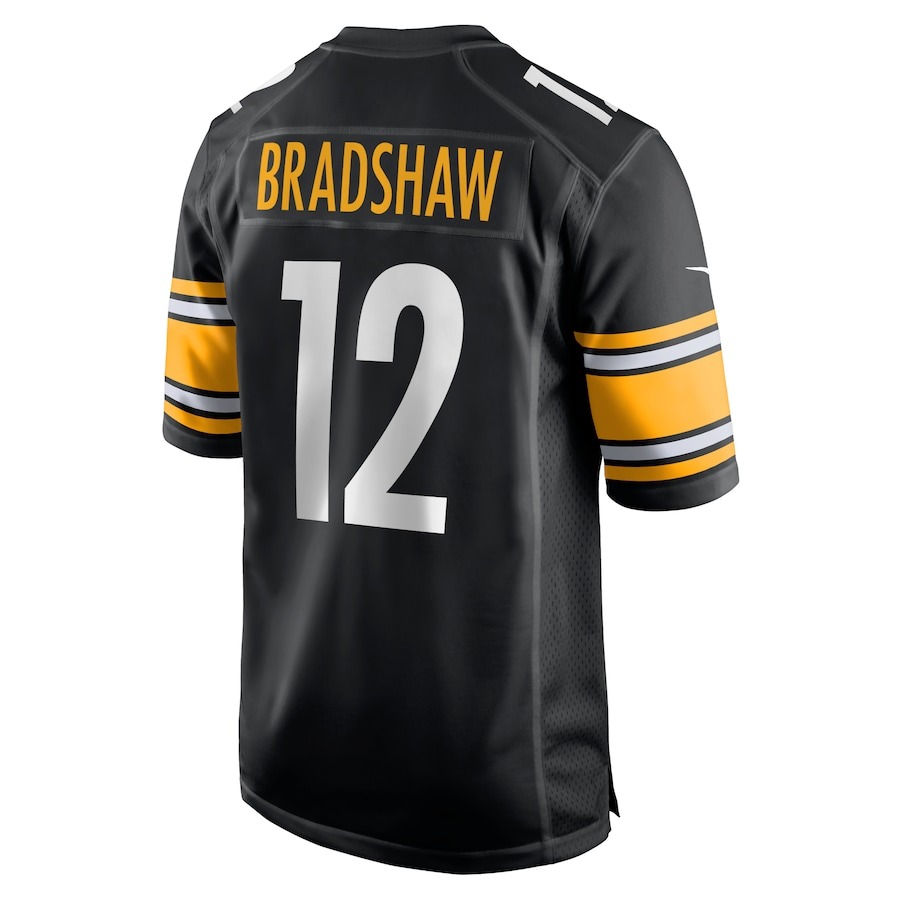 Men's Pittsburgh Steelers Terry Bradshaw Nike Black Retired Player Game Jersey - Ujersey