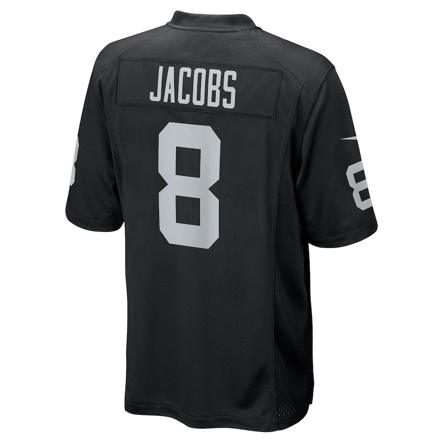 Men's Las Vegas Raiders Josh Jacobs Nike Black Game Player Jersey - Ujersey