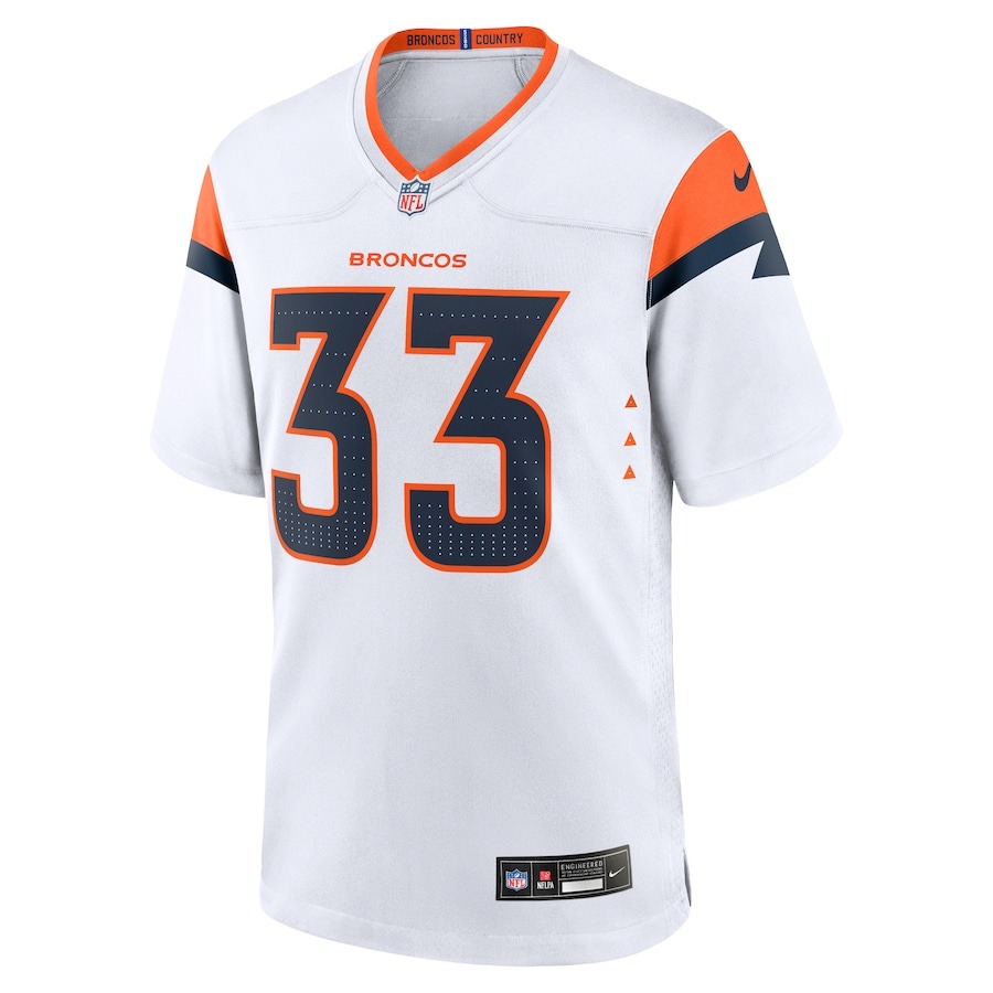 Men's Denver Broncos Javonte Williams Nike White Game Jersey - Ujersey