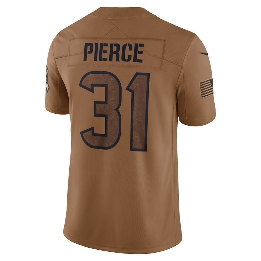 Men's Houston Texans Dameon Pierce Nike Brown 2023 Salute To Service Limited Jersey - Ujersey