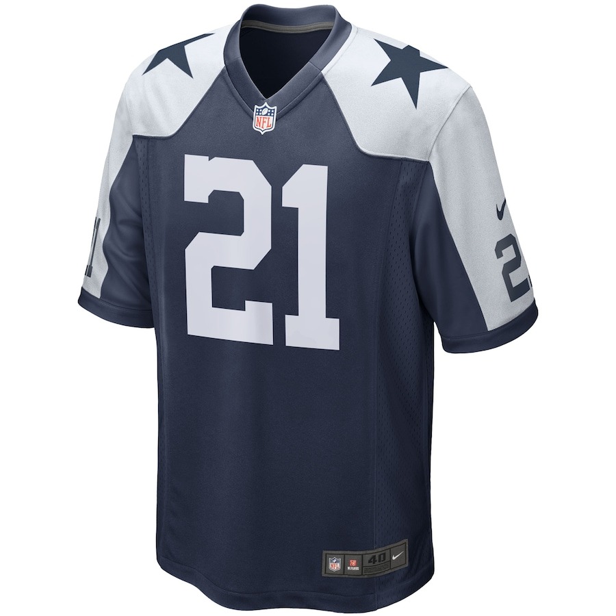 Men's Dallas Cowboys Ezekiel Elliott Nike Navy Alternate Game Team Jersey - Ujersey