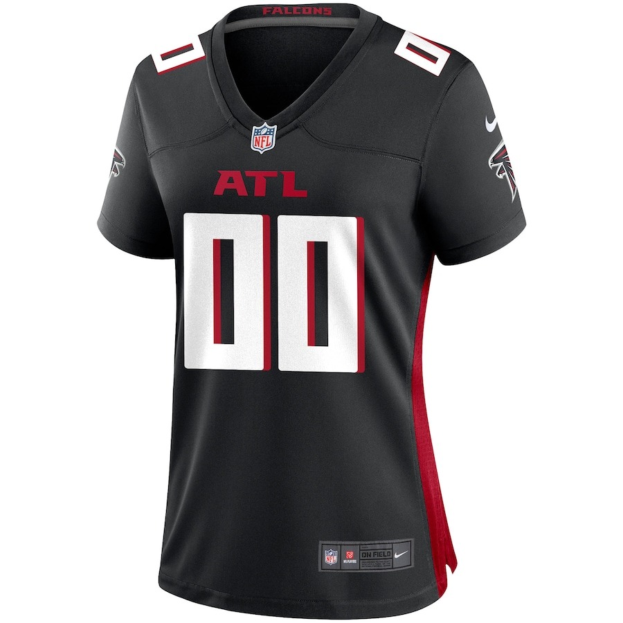 Women's Nike Atlanta Falcons Black Custom Game Jersey - Ujersey