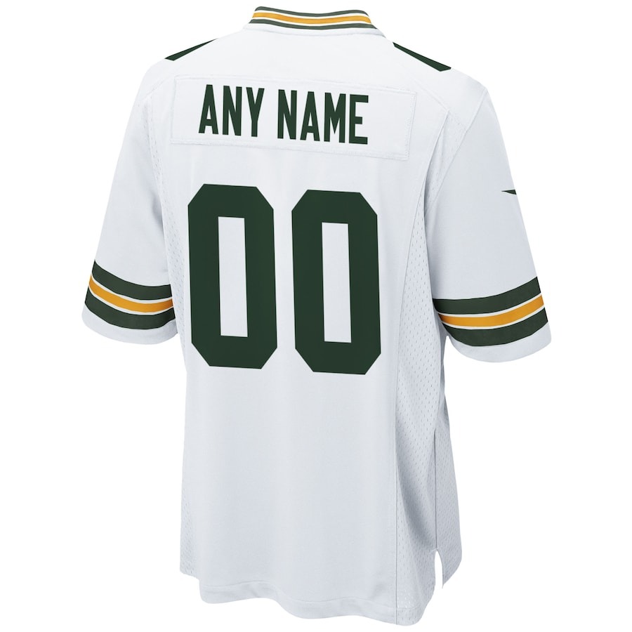 Men's Green Bay Packers Nike White Custom Game Jersey - Ujersey