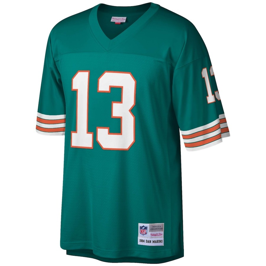Men's Miami Dolphins Dan Marino Mitchell & Ness Aqua Legacy Replica Jersey - Ujersey